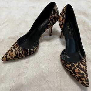 White House Black Market Leopard Calf-Hair D’Orsay Pumps